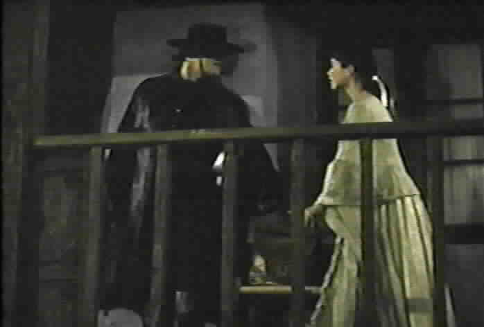 Zorro tells Anna Maria that her father is still alive.