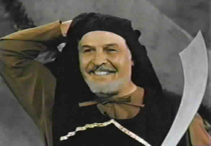 Don Alejandro dresses as an executioner.