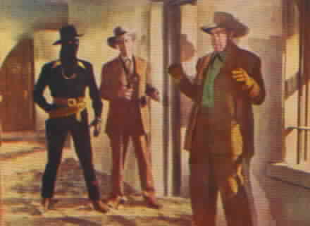 Zorro pulls a gun on Kilgore.