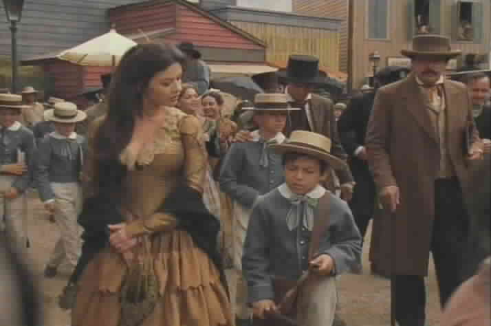 Elena walks Joaquin to school.