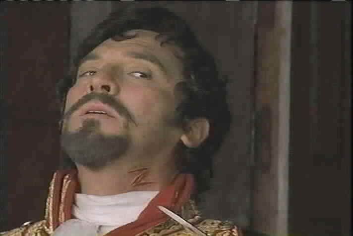 Zorro cuts a Z on Montero's neck.