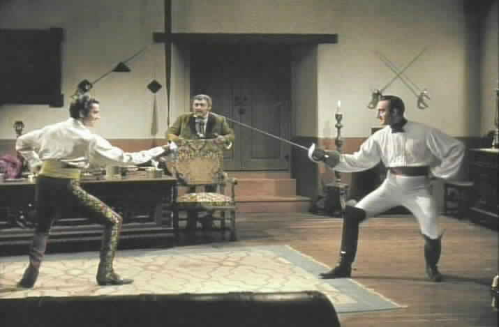 Don Esteban challenges Don Diego to a duel.