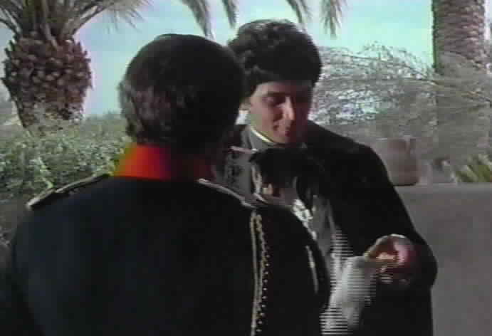 Diego cuts his hand on Don Esteban's sword.