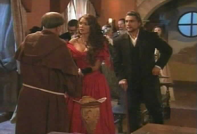 Esmeralda asks Padre Tomas if he has seen Diego.