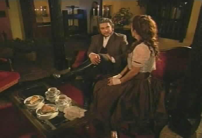 Almudena tells Alejandro about Esmeralda's mother.