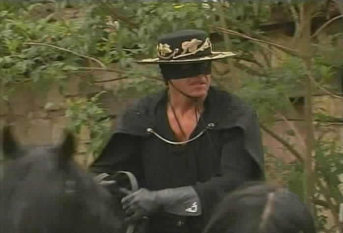 Zorro rallies a group of supporters.
