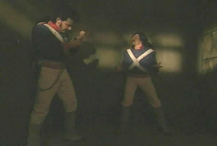 Aguirre and Machado are imprisoned inside Sara Kali's cell.