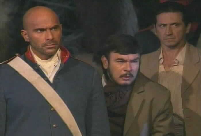 Pizarro, Olmos, and Gerardo listen to Montero's tirade.
