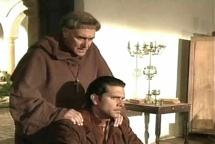 Padre Tomas reminds Diego that he must control his emotions.