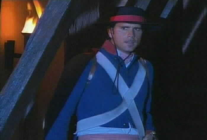 Diego enters the prison disguised as a soldier.