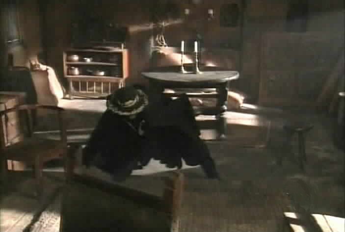 Zorro enters the basement.