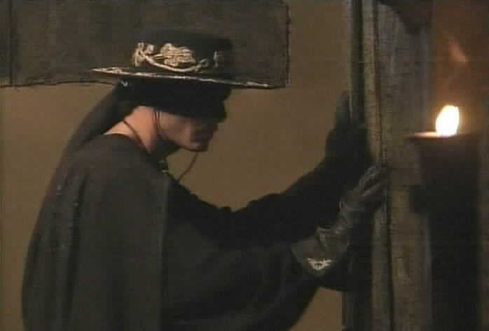 Zorro finds the secret passage.