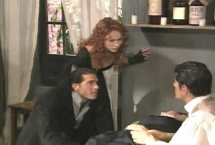Diego and Mariangel take Almudena to Agapito's office.