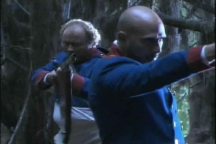 Garcia holds up Pizarro as he prepares to kill Esmeralda.