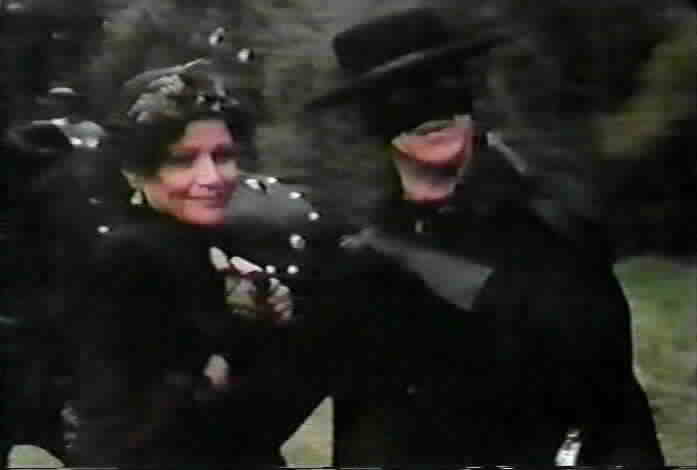 Zorro returns with Angelica's mother.