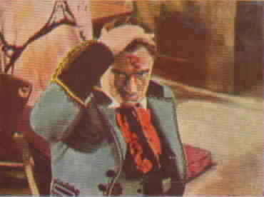 Zorro cuts a 'Z' on the bandit's forehead.