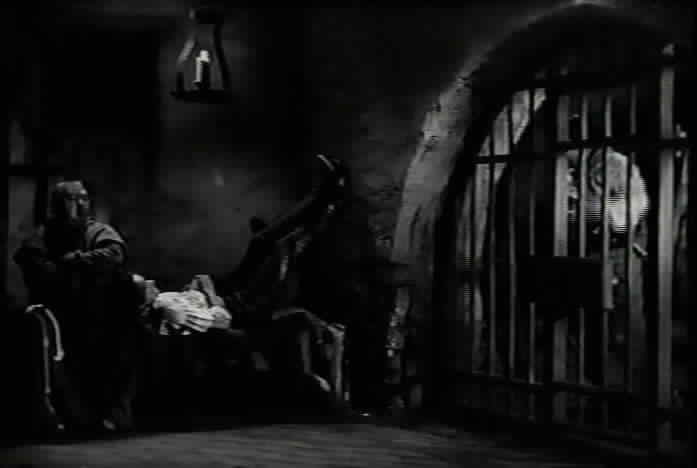 Don Diego and Fray Felipe wait in jail.